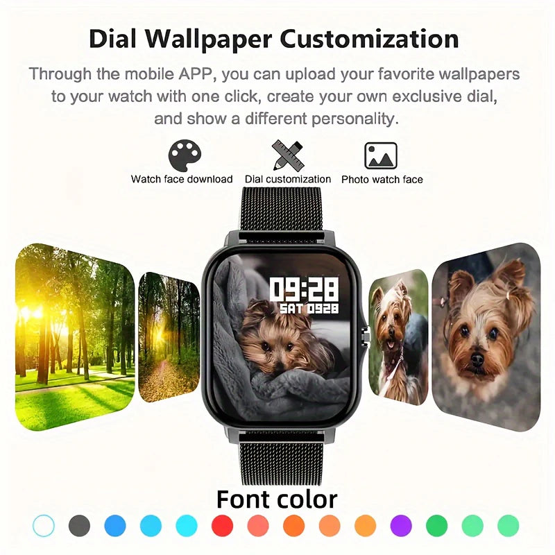 DIXSG 2025 Smartwatch – Sport & Health with GPS, Bluetooth, 1.44'' Touchscreen Android & iOS