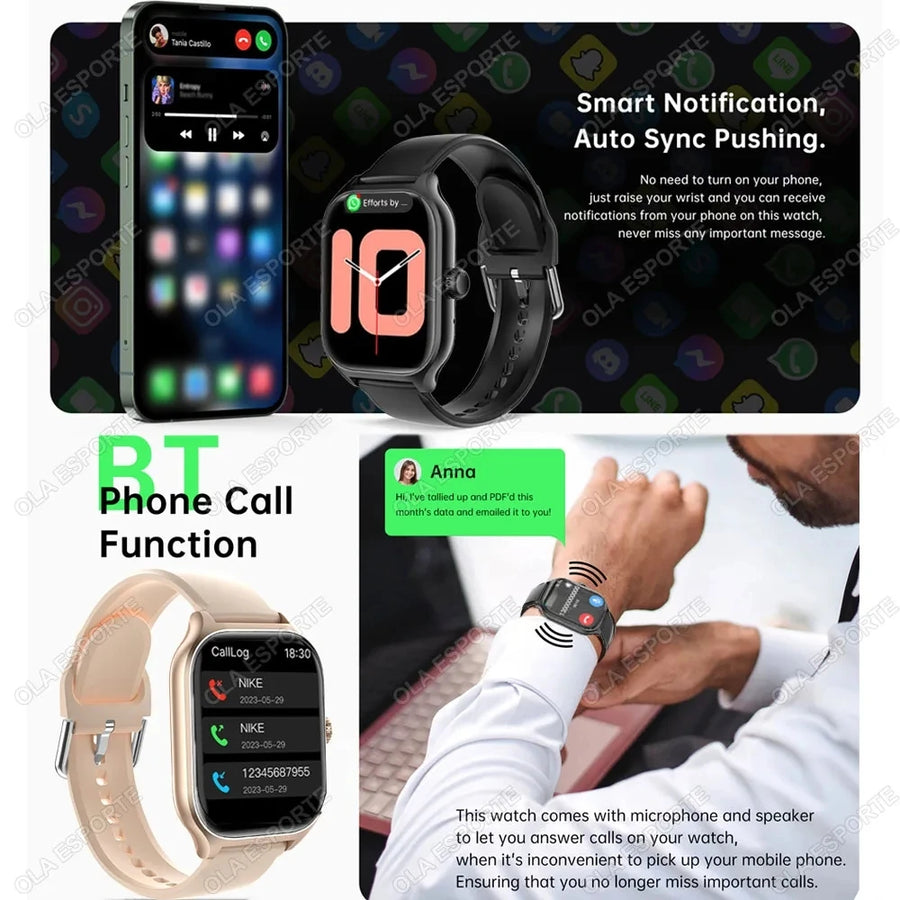 Ola Esporte 2.01'' Connected Watch – Health, Calls & Notifications – Elegance and Performance in Everyday Life, 2025