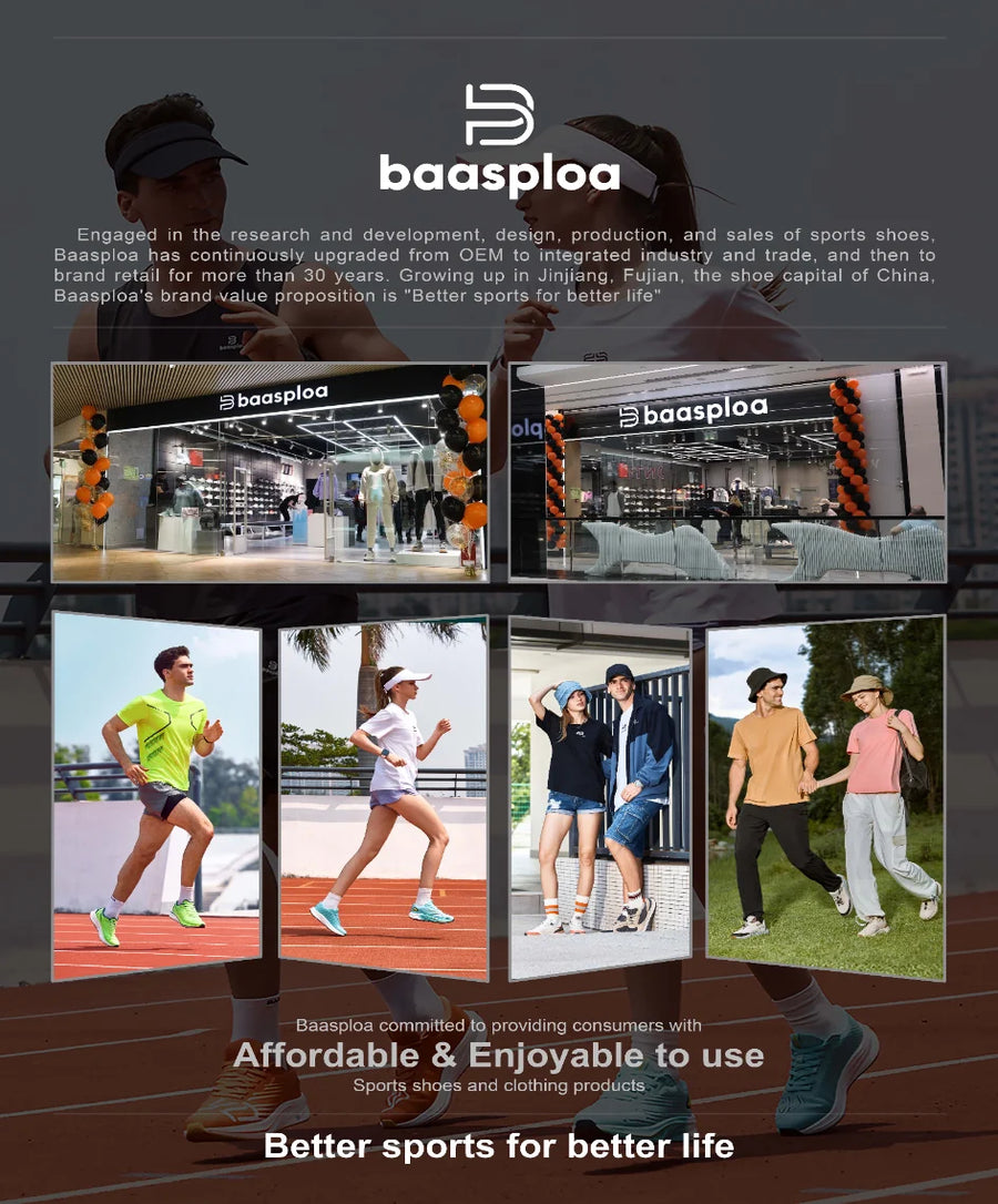 Baasploa H1072 – Chaussures de running femme respirantes et élévatrices