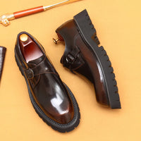 Oxford & Derby Homme – Chaussures Britanniques en Cuir Véritable, Semelle Épaisse, Business & Casual Élégant"