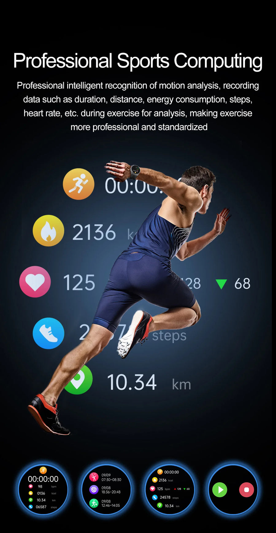 RNABAU AirCare Pro™ – Smartwatch Santé 2025 avec Mesure Réelle de la Tension