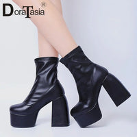 Sexy Women's Boots - Plus Size 35-48, Block Heel and Sturdy
