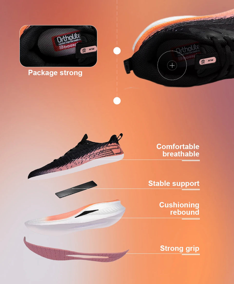 baasploa W3100 H1072 – Chaussures de running homme légères et professionnelles