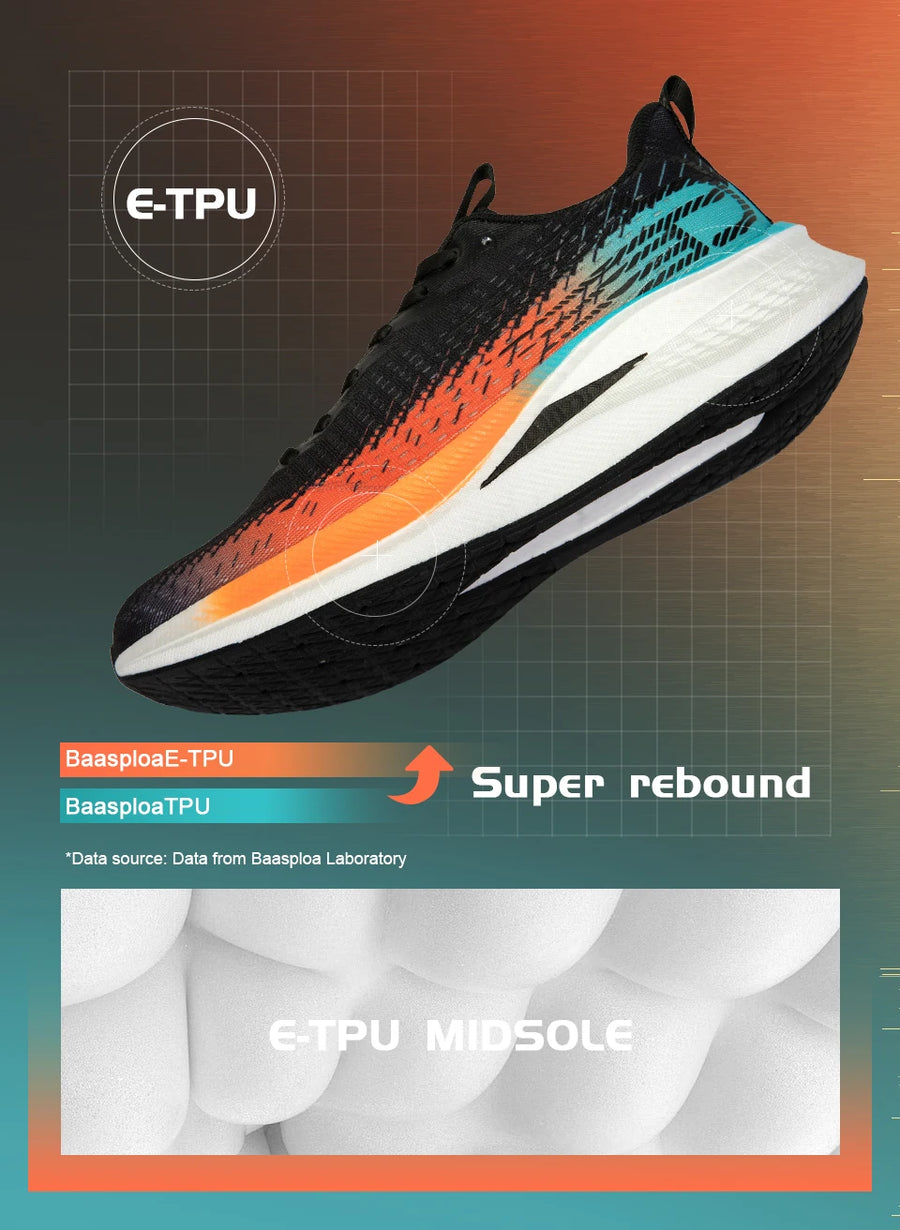 baasploa W3100 H1072 – Chaussures de running homme légères et professionnelles