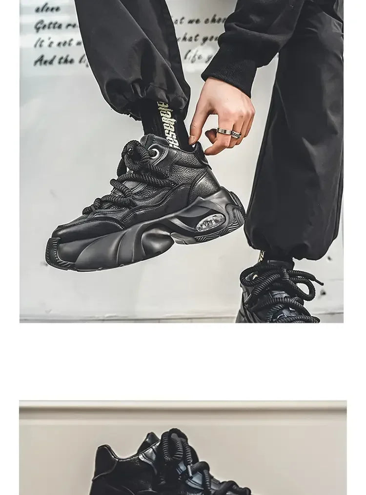 Baskets homme style designer – Sneakers à semelle épaisse confortables, mode décontractée automne/hiver