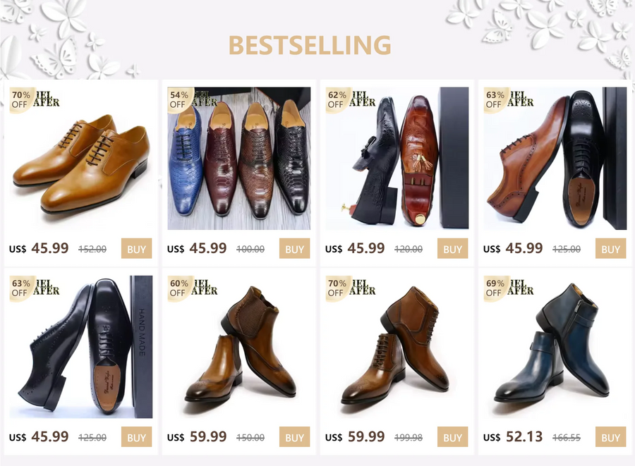 DANIEL WAFER – Chaussures Homme Monk Strap en Cuir Véritable
