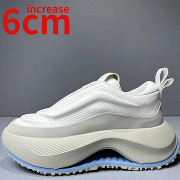 EuroLift – Men's Leather Sneakers with Thick Sole