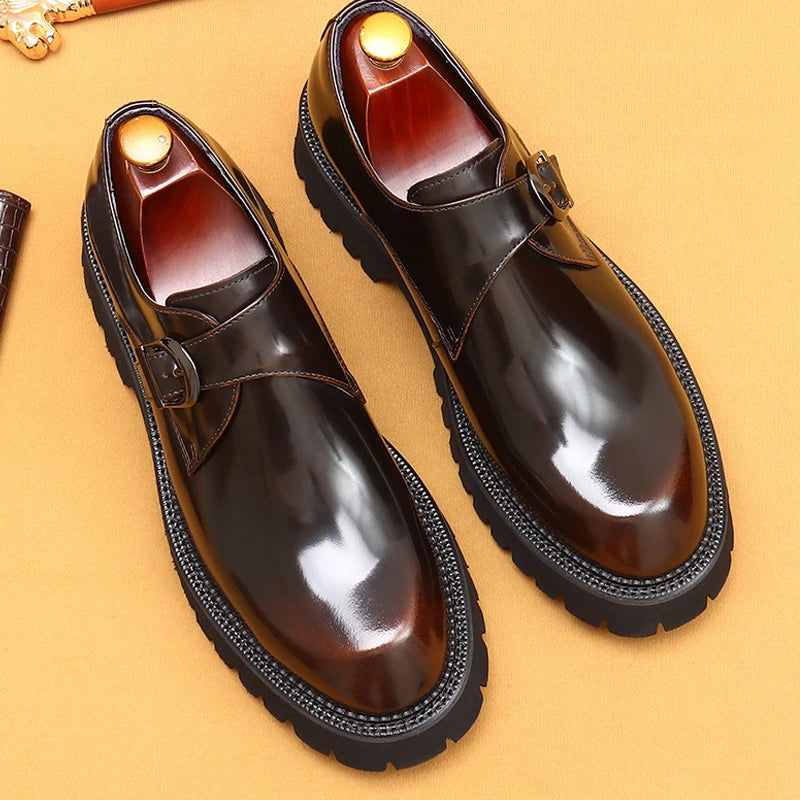 Oxford & Derby Homme – Chaussures Britanniques en Cuir Véritable, Semelle Épaisse, Business & Casual Élégant