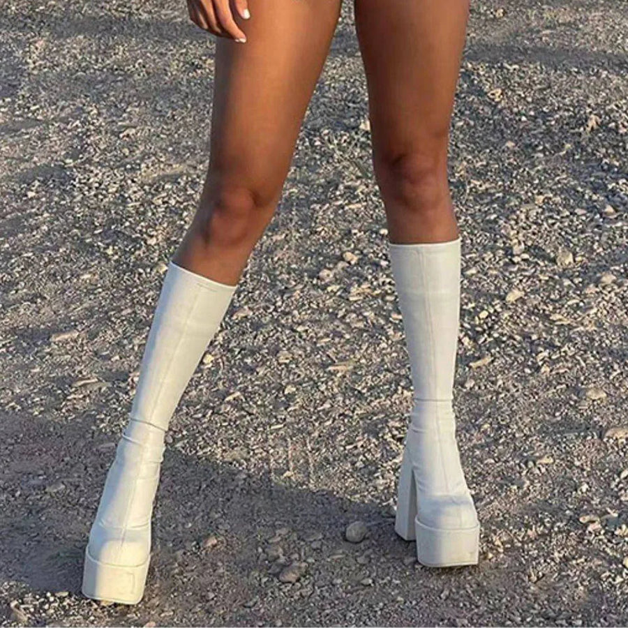 Sexy Women's Boots - Plus Size 35-48, Block Heel and Sturdy