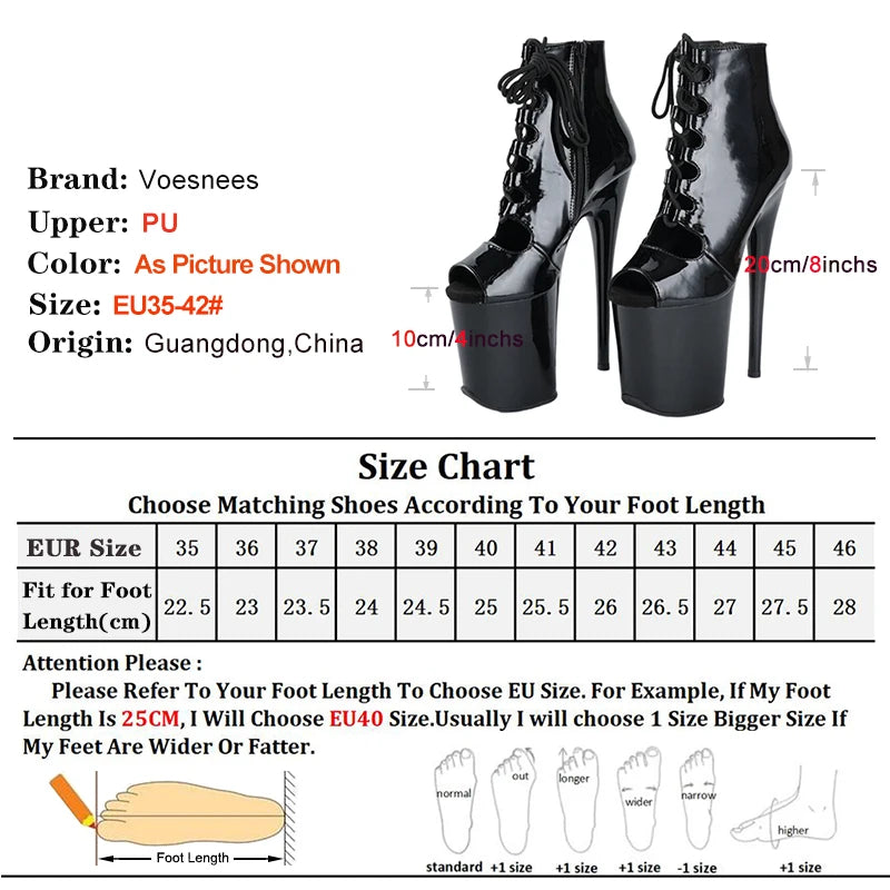 Sexy High Heel Ankle Boots - Stiletto, Exotic Platform, Club & Dance