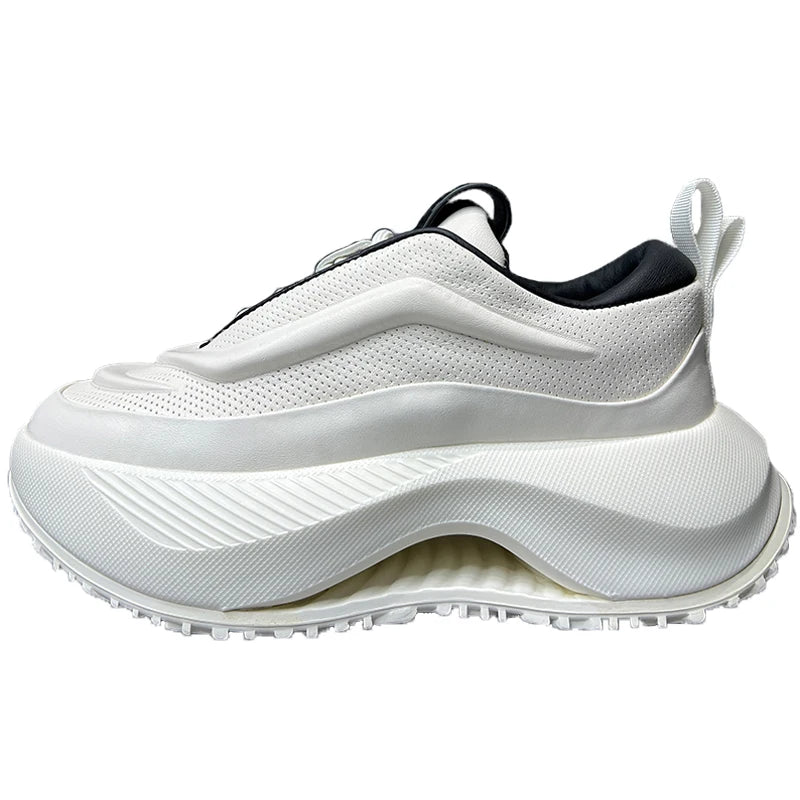 EuroLift – Men's Leather Sneakers with Thick Sole