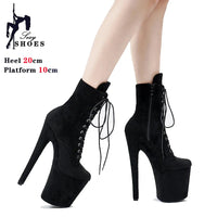 Women's Fetish Ankle Boots - Super High Heel, Western Style, Evening and Nightclub