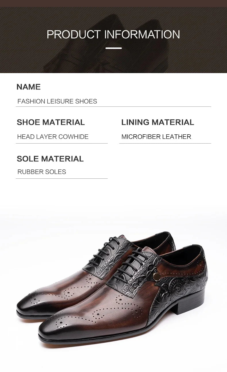 ASIMAYA Brogue Luxe – Chaussures Homme en Cuir Véritable