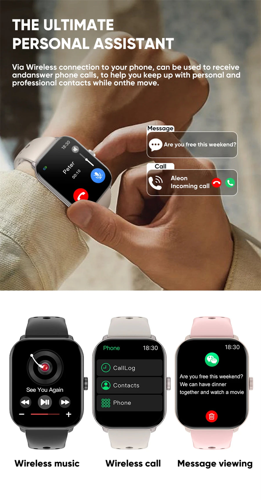 Montre Connectée BOXUXING Watch 5 Global