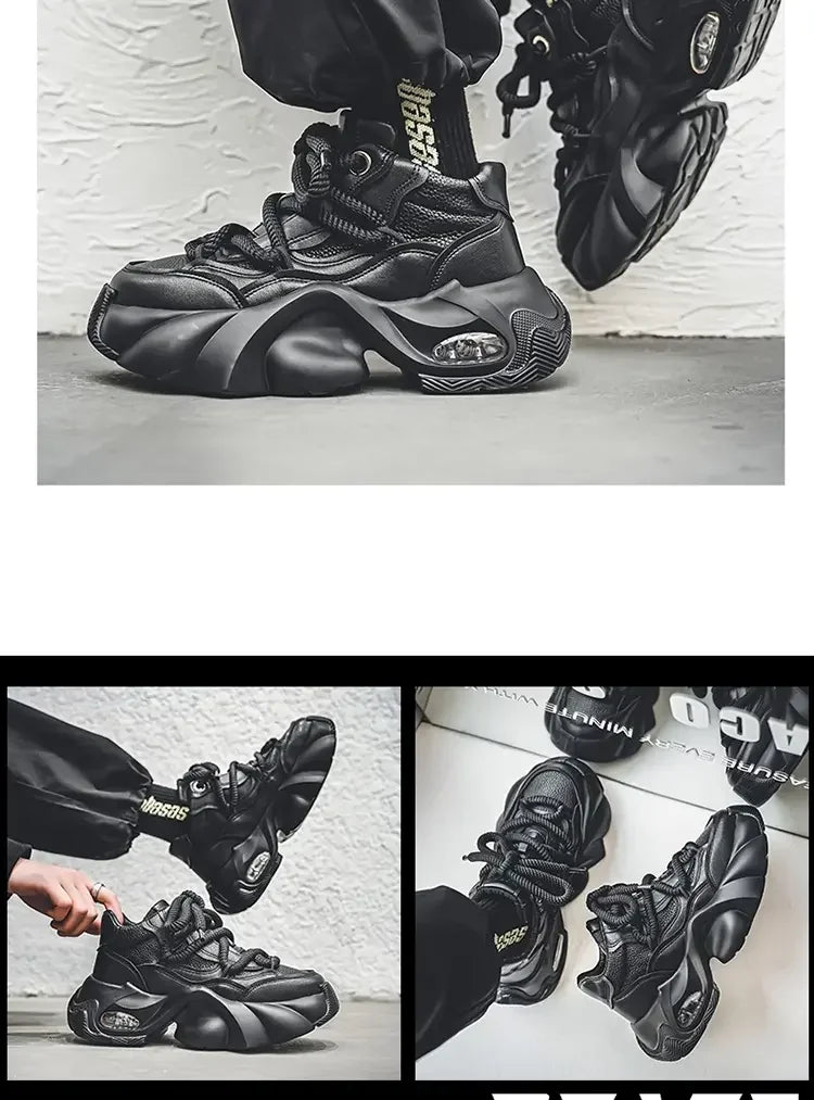 Baskets homme style designer – Sneakers à semelle épaisse confortables, mode décontractée automne/hiver