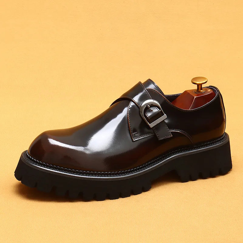 Oxford & Derby Homme – Chaussures Britanniques en Cuir Véritable, Semelle Épaisse, Business & Casual Élégant