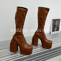 Women's 16cm Heel Boots - High, Waterproof and Sexy