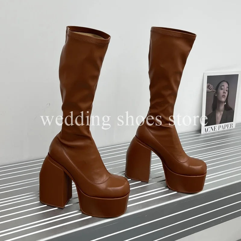 Women's 16cm Heel Boots - High, Waterproof and Sexy