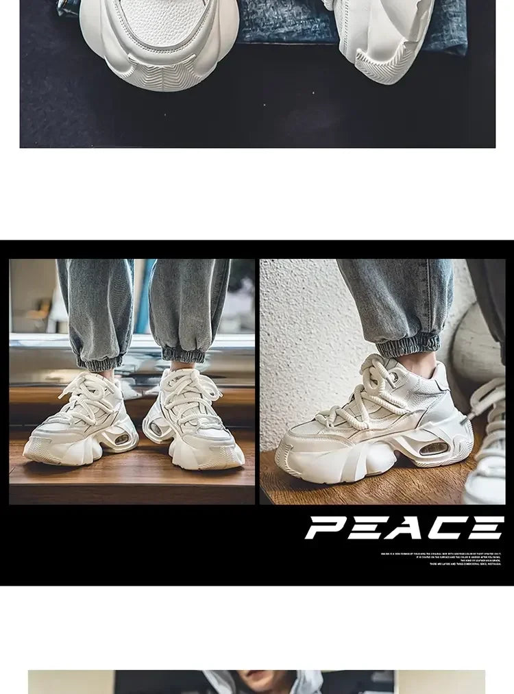 Baskets homme style designer – Sneakers à semelle épaisse confortables, mode décontractée automne/hiver