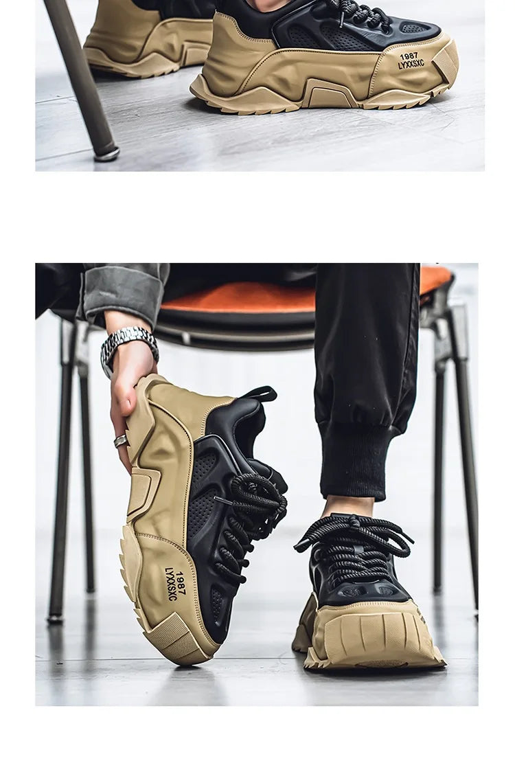 Sneakers Homme Designer – Confort & Hauteur Boostée