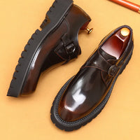 Oxford & Derby Homme – Chaussures Britanniques en Cuir Véritable, Semelle Épaisse, Business & Casual Élégant"