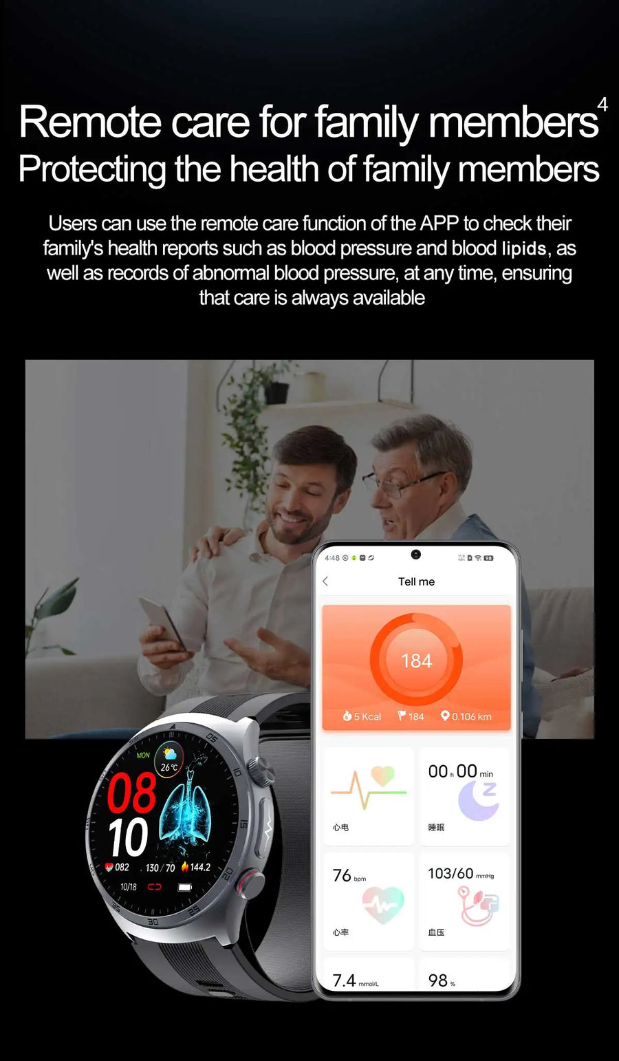 RNABAU AirCare Pro™ – Smartwatch Santé 2025 avec Mesure Réelle de la Tension