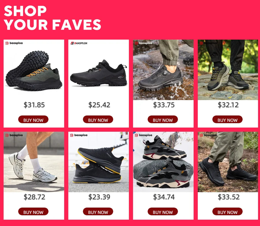 Baasploa W3100 H1072 – Chaussures de running unisexes respirantes pour semi-marathon