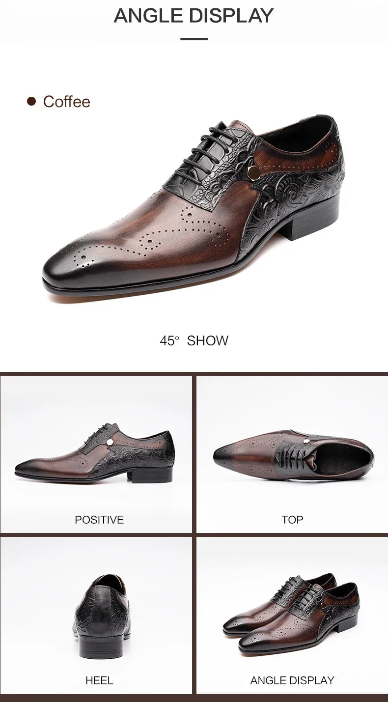 ASIMAYA Brogue Luxe – Chaussures Homme en Cuir Véritable