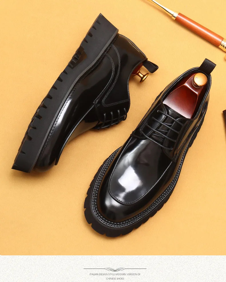 ASTON M. JAZZ – Chaussures Oxford Homme en Cuir Véritable, Italienne