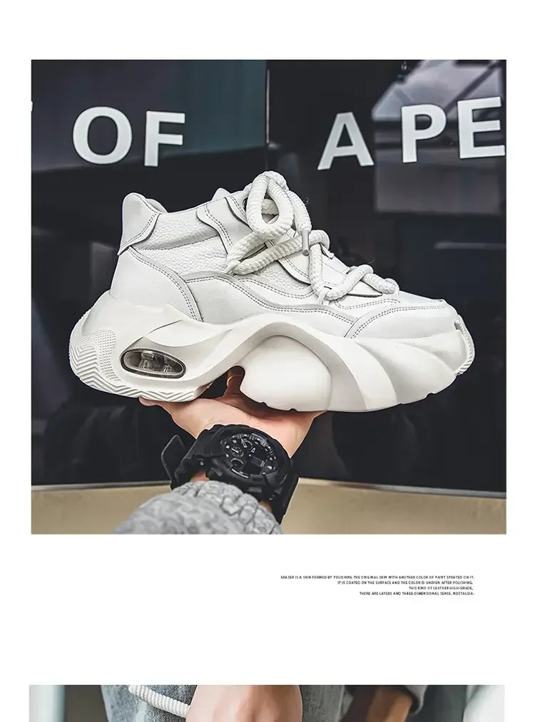 Baskets homme style designer – Sneakers à semelle épaisse confortables, mode décontractée automne/hiver