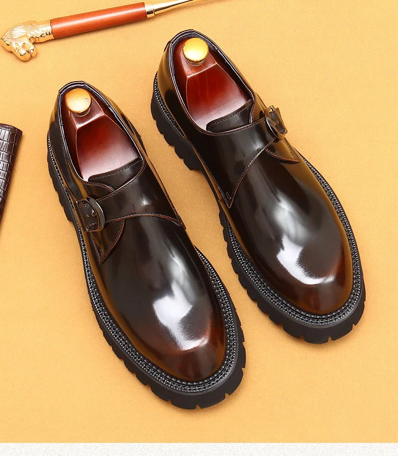Oxford Homme de Luxe en Cuir Verni Italien – Chaussures Élevées à la Main, Élégantes & Confortables pour Mariage et Affaires