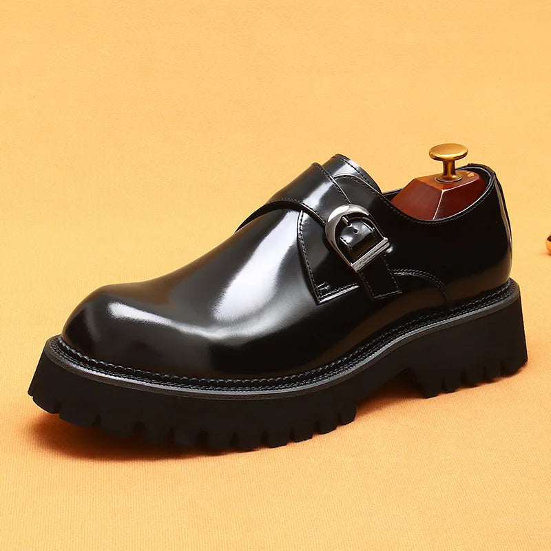 Oxford & Derby Homme – Chaussures Britanniques en Cuir Véritable, Semelle Épaisse, Business & Casual Élégant