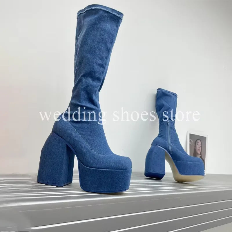 Women's 16cm Heel Boots - High, Waterproof and Sexy