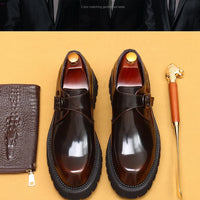 Oxford & Derby Homme – Chaussures Britanniques en Cuir Véritable, Semelle Épaisse, Business & Casual Élégant"