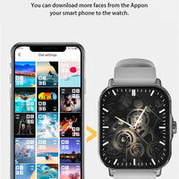 LAXASFIT 1.73” Smartwatch – Unisex Smartwatch with Customizable Dials, Health Tracking, Bluetooth, Calls &amp; Notifications, Android &amp; iOS Compatible
