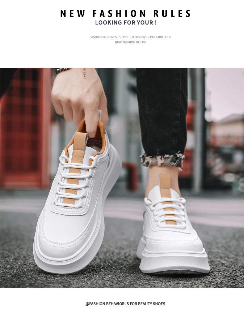 SkyStep – Fashion Sneakers with Thick Sole