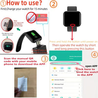 Smartwatch D13/116Plus – Men's/Women's Smartwatch | Health &amp; Activity Tracker | Sports Bracelet Ideal Gift