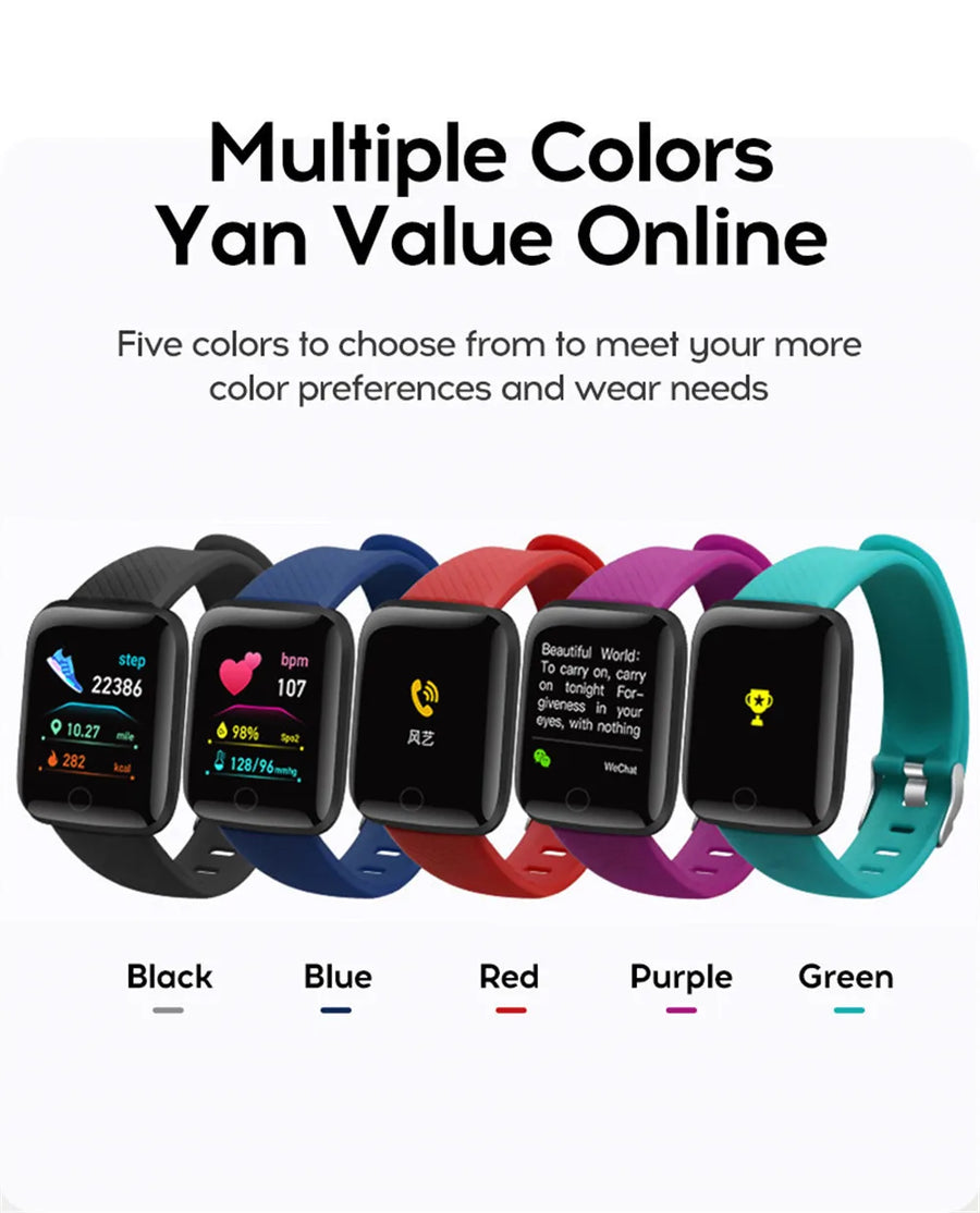 Smartwatch D13/116Plus – Men's/Women's Smartwatch | Health & Activity Tracker | Sports Bracelet Ideal Gift