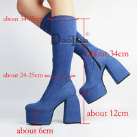 Sexy Women's Boots - Plus Size 35-48, Block Heel and Sturdy