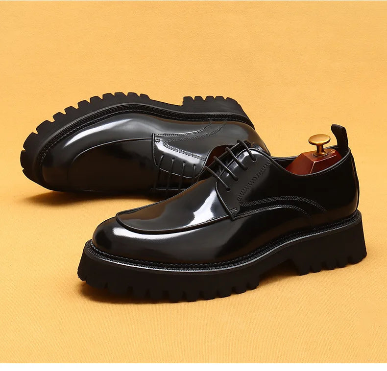 ASTON M. JAZZ – Chaussures Oxford Homme en Cuir Véritable, Italienne