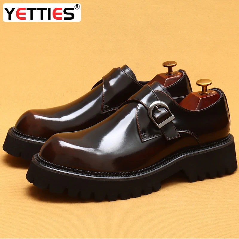 Oxford & Derby Homme – Chaussures Britanniques en Cuir Véritable, Semelle Épaisse, Business & Casual Élégant