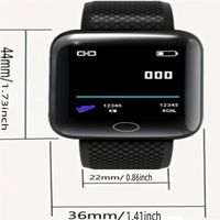 Smartwatch D13/116Plus – Men's/Women's Smartwatch | Health &amp; Activity Tracker | Sports Bracelet Ideal Gift