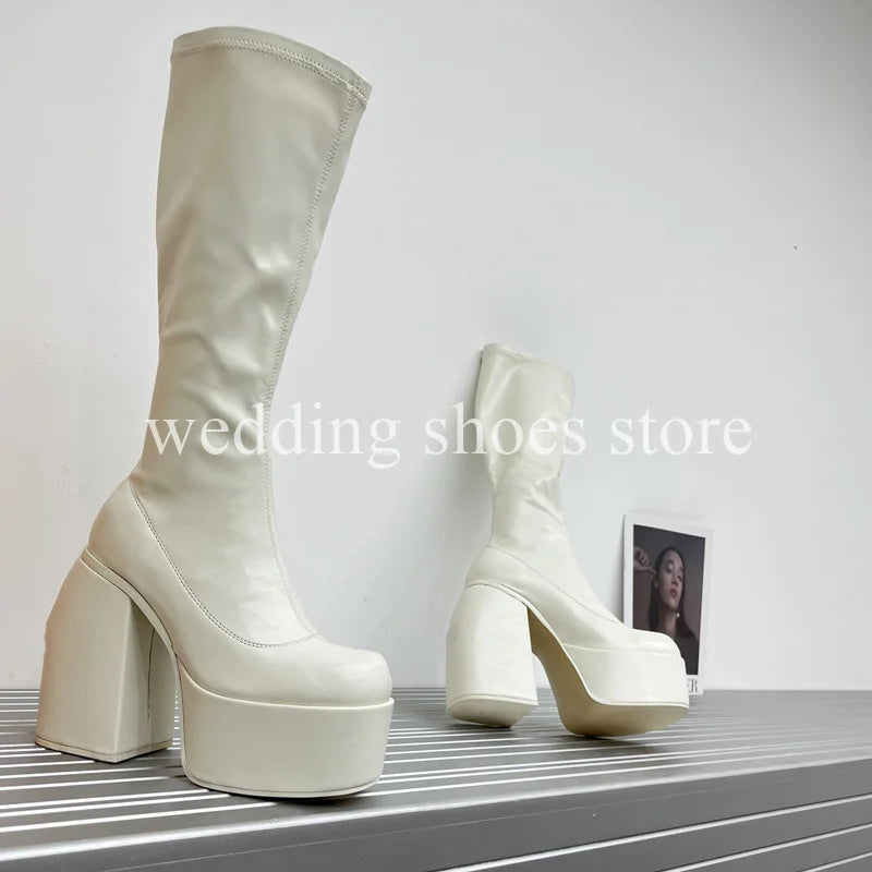 Women's 16cm Heel Boots - High, Waterproof and Sexy