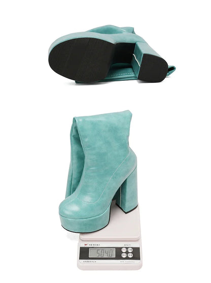 Bottes Femme Grande Taille à Talon Épais et Plateforme – FANAN AYY-A8-13 | Bottes Genou Élégantes &amp; Sexy Automne