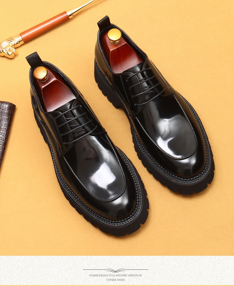 ASTON M. JAZZ – Chaussures Oxford Homme en Cuir Véritable, Italienne