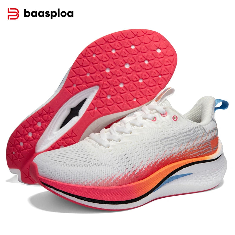 Baasploa W3100 H1072 – Chaussures de running unisexes respirantes pour semi-marathon