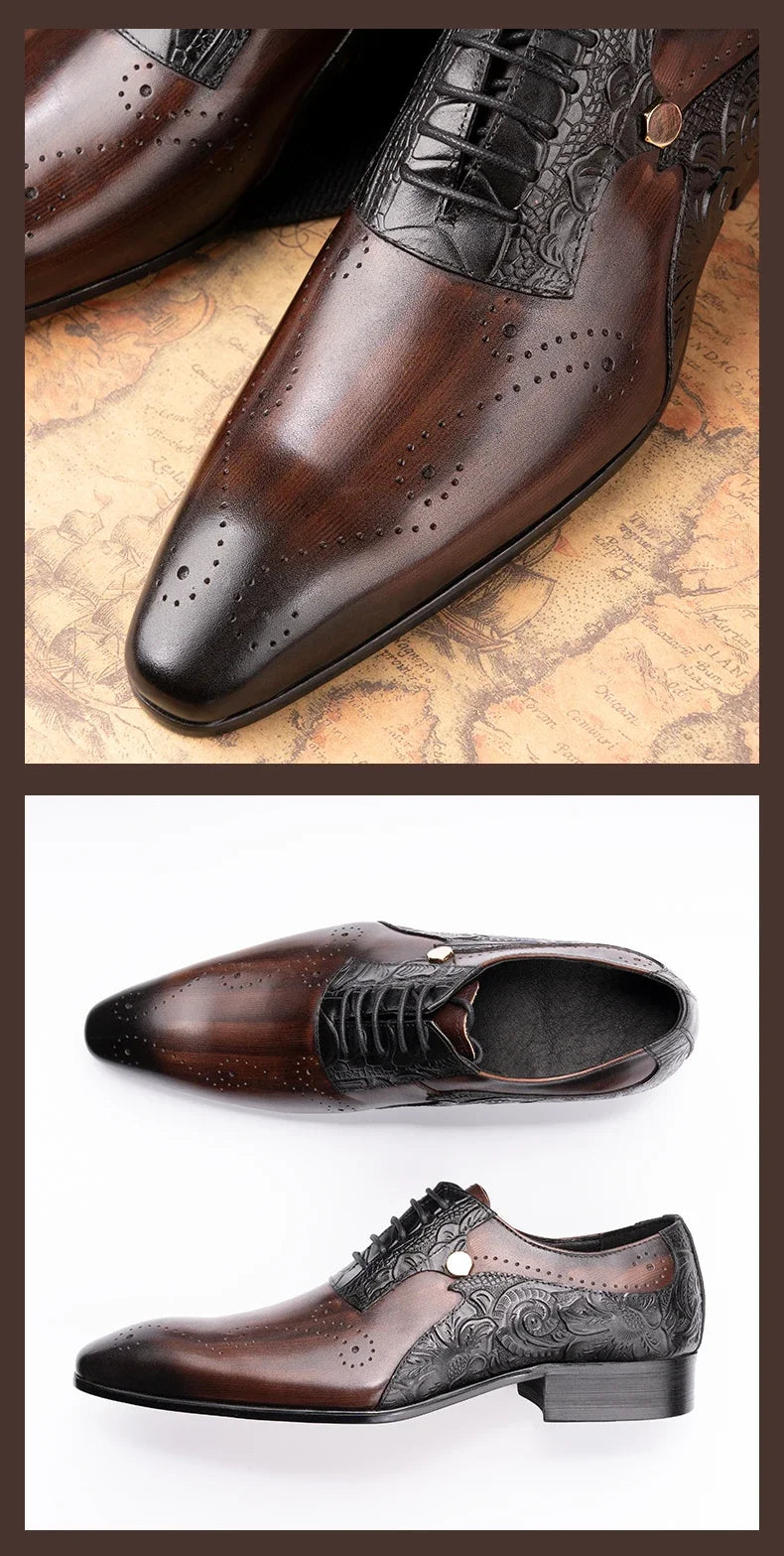 ASIMAYA Brogue Luxe – Chaussures Homme en Cuir Véritable