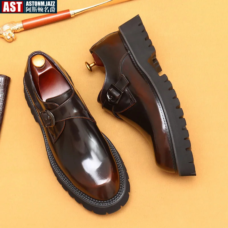Oxford Homme de Luxe en Cuir Verni Italien – Chaussures Élevées à la Main, Élégantes & Confortables pour Mariage et Affaires