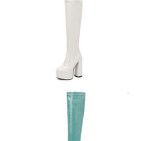 Bottes Femme Grande Taille à Talon Épais et Plateforme – FANAN AYY-A8-13 | Bottes Genou Élégantes &amp; Sexy Automne