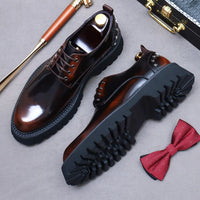 YETTIES Derby Classique – Chaussures Homme en Cuir Véritable